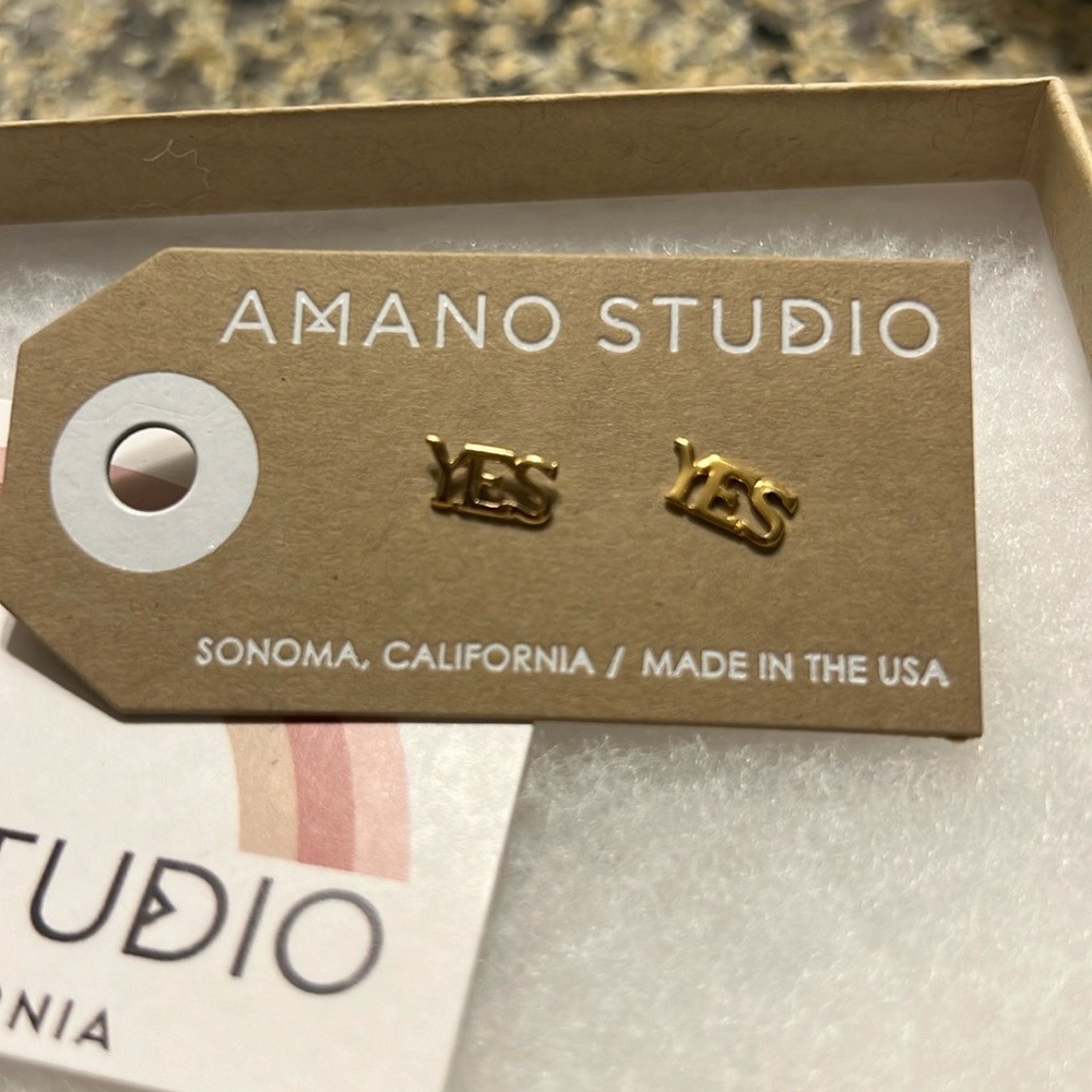 Amano Jewelry gold plated studs!
